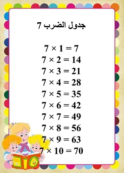 جدول الضرب 7