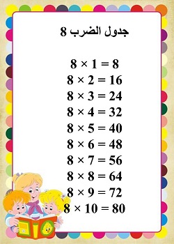 جدول الضرب 8