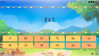 8 times table game