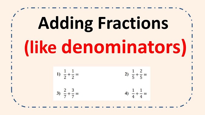 Adding Fractions that have the same denominators