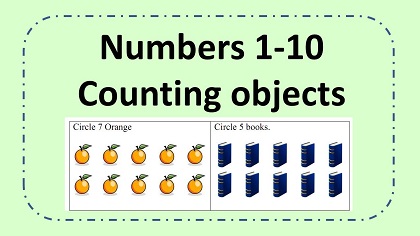 Counting objects up to 10