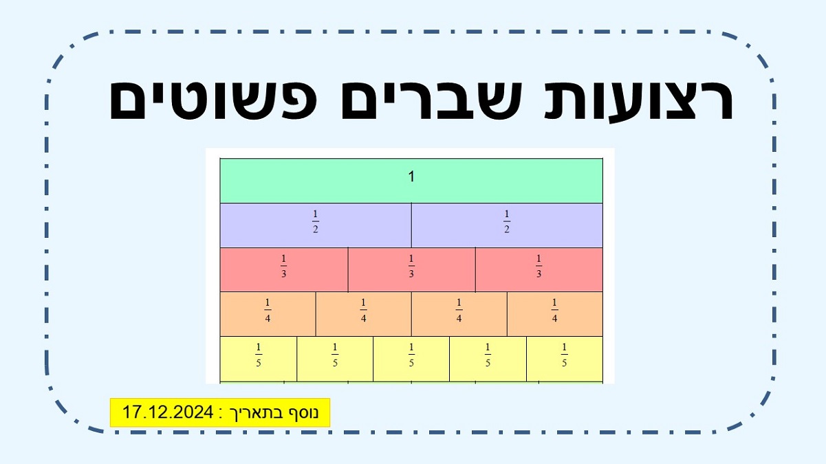 רצועות שברים פשוטים צבעוניות