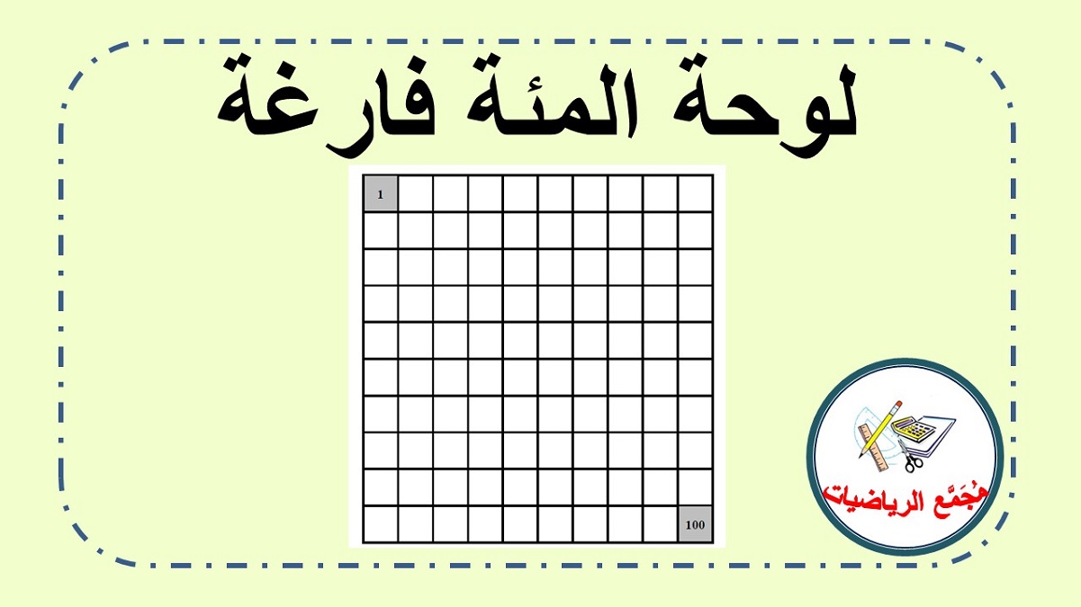 لوحة المئة فارغة