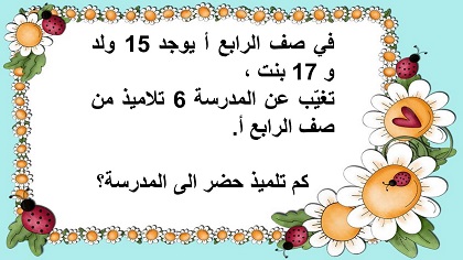 مسألة كلامية رقم 5 من مرحلتين في الجمع والطرح 