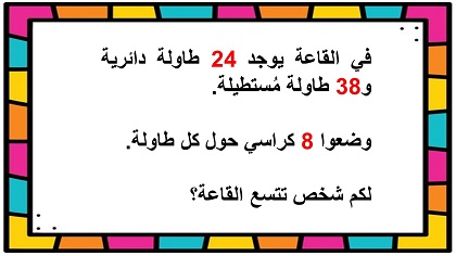 مسألة كلامية رقم 7 من مرحلتين في الجمع والضرب 